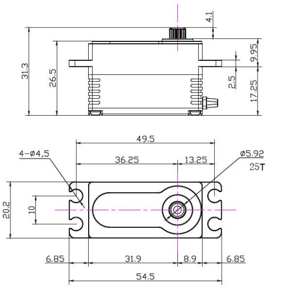 299:LP Low Profile Racing Servo #REEFS24